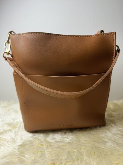 อื่นๆ หนัง PU น้ำตาล 👜 [มือสองสภาพสวย] กระเป๋าสะพายไหล่ DIBLANO Bucket Bag - สี Tan