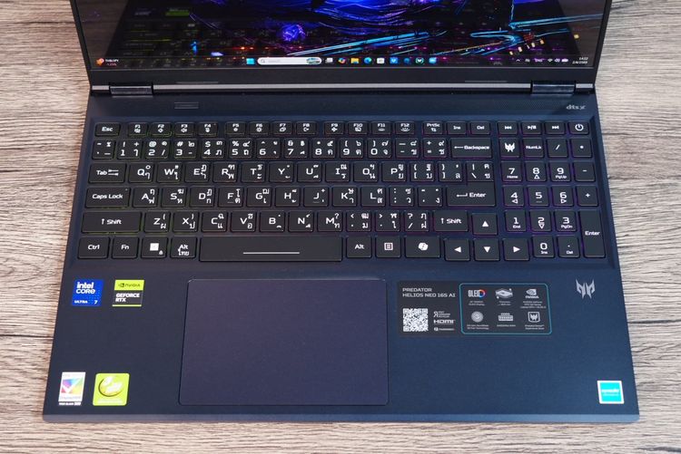 Acer Predator Helios Neo 16S AI IntelCoreUltra7-255HX RTX5060(8GB) Ram16 SSD512 จอ16 QHD+ OLED 240Hz จอสวยสีตรง สเปคสูงจัดเต็ม คีย์บอร์ดไฟRG รูปที่ 5