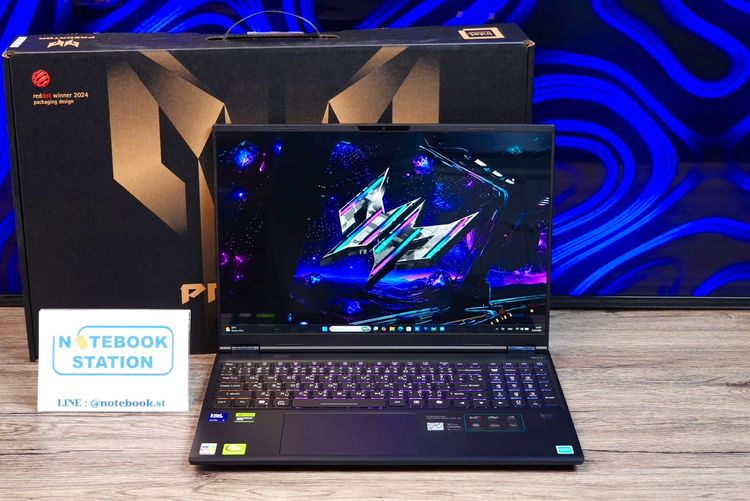 วินโดว์ 16 กิกะไบต์ ใช่ Acer Predator Helios Neo 16S AI IntelCoreUltra7-255HX RTX5060(8GB) Ram16 SSD512 จอ16 QHD+ OLED 240Hz จอสวยสีตรง สเปคสูงจัดเต็ม คีย์บอร์ดไฟRG