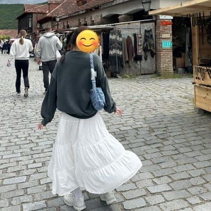 Instagram Brand (IG Brands) กระโปรง M อื่นๆ ไม่มีแขน White fluffy skirt