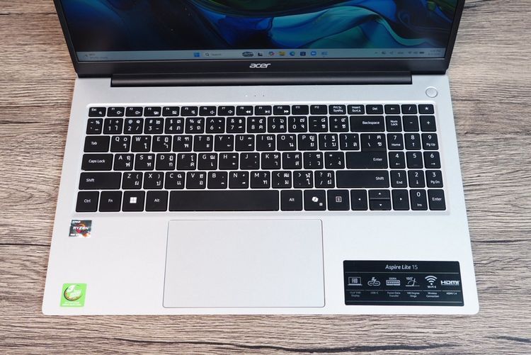 Acer Aspire Lite 15 Ryzen5-7430U Ram16 SSD512 15.6 FHD IPS สเปคทำงานรุ่นใหม่ ตัวเครื่องดีไซน์สวยเรียบหรูบางเบา มีประกันจากศูนย์ถึงปี2027 ราค รูปที่ 5