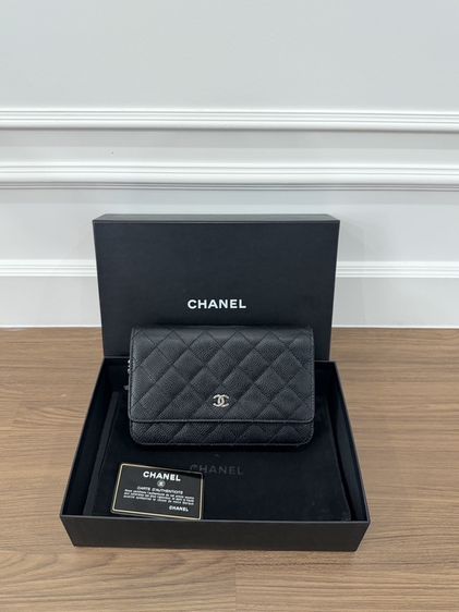หนัง PU หญิง ดำ Chanel woc holo26