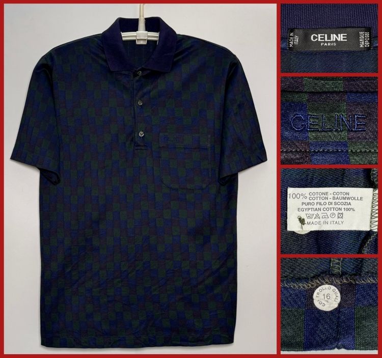 ⚠️ของใหม่♦️รุ่นใหม่‼️เสื้อโปโล CELINE ของแท้ MADE IN ITALY สติกเกอร์ยังอยู่