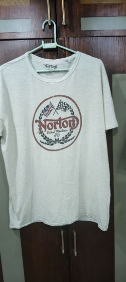ขายของมือสอง เสื้อยืดยี่ห้อ norton ใส่เสื้อไซส์ l นอก