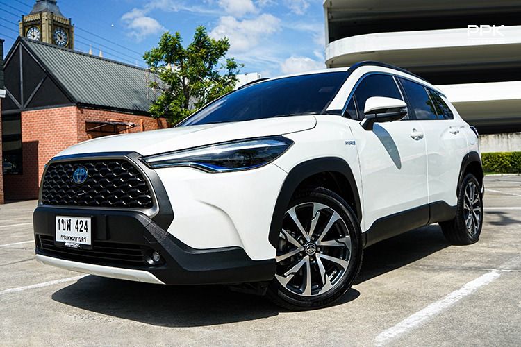 Toyota Corolla Cross 2021 1.8 Hybrid Premium Safety Utility-car ไฮบริด ไม่ติดแก๊ส เกียร์อัตโนมัติ ขาว