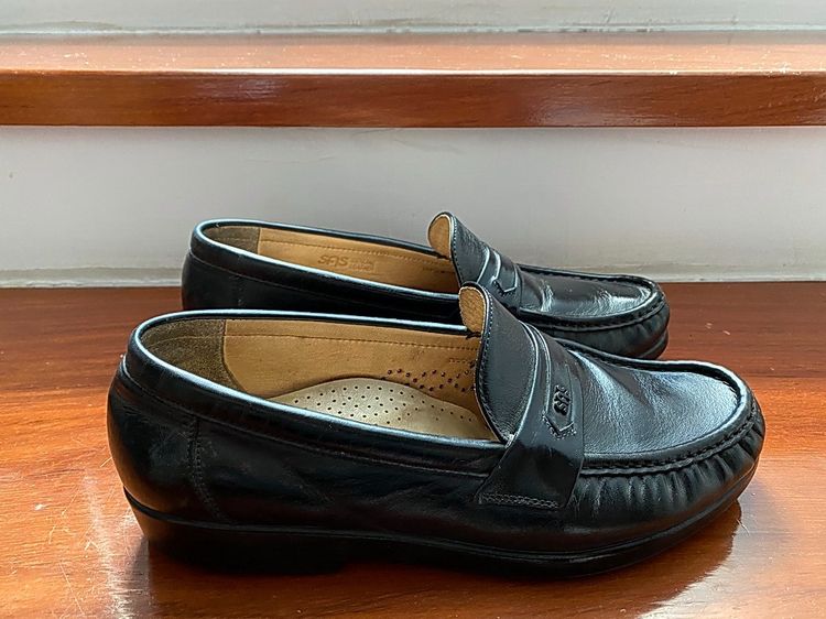 รองเท้าสุขภาพหนังแท้สีดำ SAS made in USA. ขนาด 7.5 (27 ซม.)