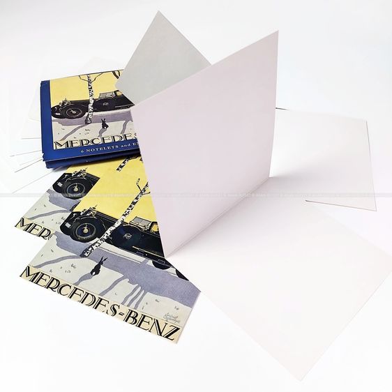 Classic Mercedes-Benz Fiat 1934 Cars Notelets Envelopes 6 ใบครบชุด เซ็ตการ์ดการ์ดอวยพรพร้อมซองสไตล์เรโทร งานสะสมพิมพ์ปี 1997 โดย Studi รูปที่ 7