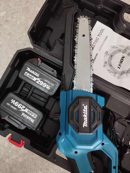 เลื่อยโซ่ไร้สาย Makita 8 นิ้ว มอเตอร์ไร้แปรง แบตเตอรี่299V 2ก้อน เก็บปลายทาง รูปที่ 9