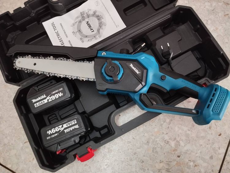 เลื่อยโซ่ไร้สาย Makita 8 นิ้ว มอเตอร์ไร้แปรง แบตเตอรี่299V 2ก้อน เก็บปลายทาง