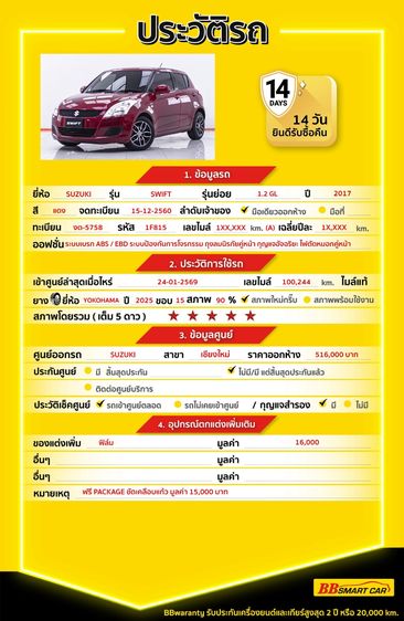 Suzuki Swift 2017 1.25 GL Sedan เบนซิน ไม่ติดแก๊ส เกียร์อัตโนมัติ แดง รูปที่ 2
