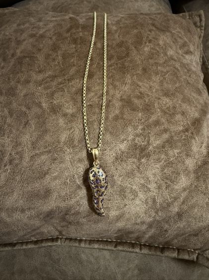 ✨ส่งต่อ Roberto Cavalli Gold-Tone Pepper Pendant Necklace ของแท้ 💯