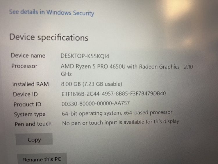 โน๊ตบุค Lenovo thinkpad x13 รูปที่ 4