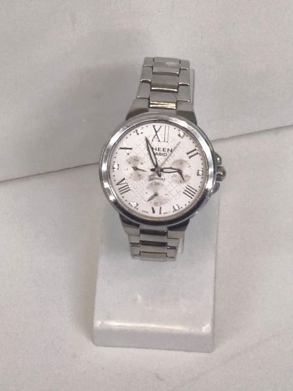 Casio Sheen SHE-3517D กระจก Sapphire สายสเตนเลส หน้าปัดขาว รูปที่ 3