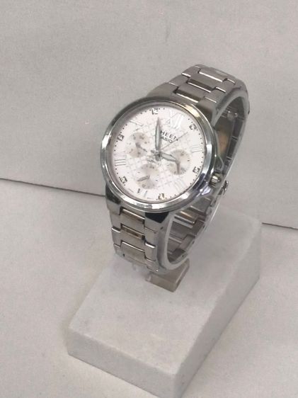 Casio Sheen SHE-3517D กระจก Sapphire สายสเตนเลส หน้าปัดขาว รูปที่ 5