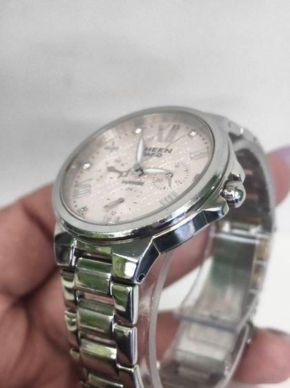Casio Sheen SHE-3517D กระจก Sapphire สายสเตนเลส หน้าปัดขาว รูปที่ 10