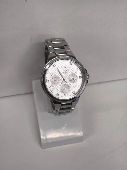 Casio Sheen SHE-3517D กระจก Sapphire สายสเตนเลส หน้าปัดขาว รูปที่ 6