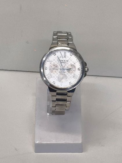 Casio Sheen SHE-3517D กระจก Sapphire สายสเตนเลส หน้าปัดขาว รูปที่ 2