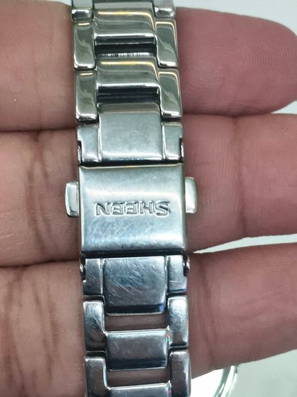 Casio Sheen SHE-3517D กระจก Sapphire สายสเตนเลส หน้าปัดขาว รูปที่ 14