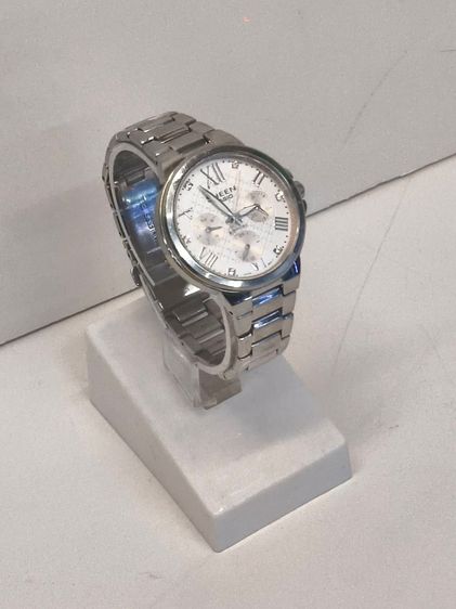 Casio Sheen SHE-3517D กระจก Sapphire สายสเตนเลส หน้าปัดขาว
