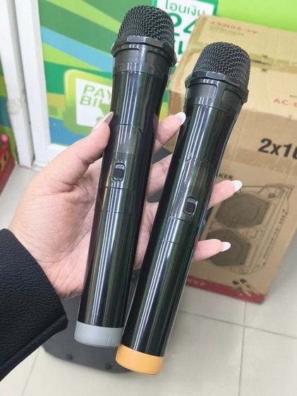 HOMEMAX AC-80WKP ลําโพงลาก 2x10 นิ้ว พร้อมไมค์ไร้สาย 2 ตัว ไฟ LED Bluetooth รูปที่ 12