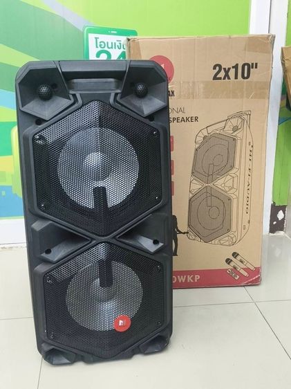 HOMEMAX AC-80WKP ลําโพงลาก 2x10 นิ้ว พร้อมไมค์ไร้สาย 2 ตัว ไฟ LED Bluetooth รูปที่ 5
