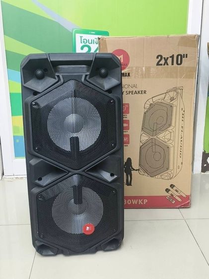 HOMEMAX AC-80WKP ลําโพงลาก 2x10 นิ้ว พร้อมไมค์ไร้สาย 2 ตัว ไฟ LED Bluetooth รูปที่ 4
