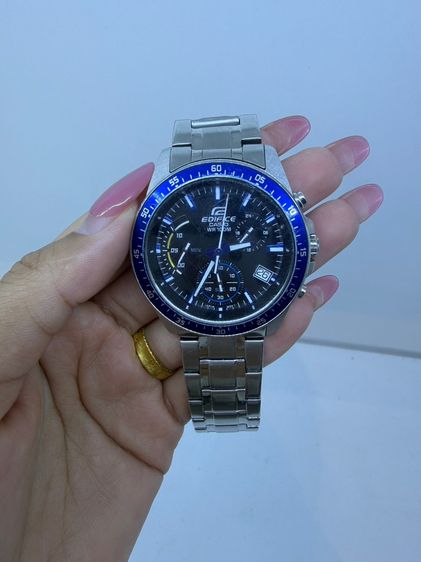 Casio Edifice EFV-540DY Chronograph แท้ สายสแตนเลส ขอบน้ําเงิน