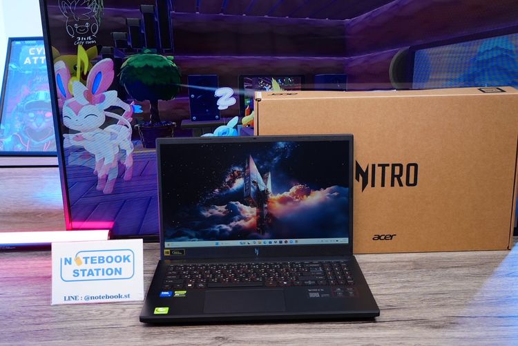 วินโดว์ 16 กิกะไบต์ ใช่ Acer Nitro V15 i5-13420H RTX5050(8GB) RAM16 SSD512GB จอ15.6 FHD 165Hz สเปคเกมมิ่ง ดีไซน์เรียบหรู อุปกรณ์แท้ครบกล่องพร้อมประกันศูนย์2028 ขายเ