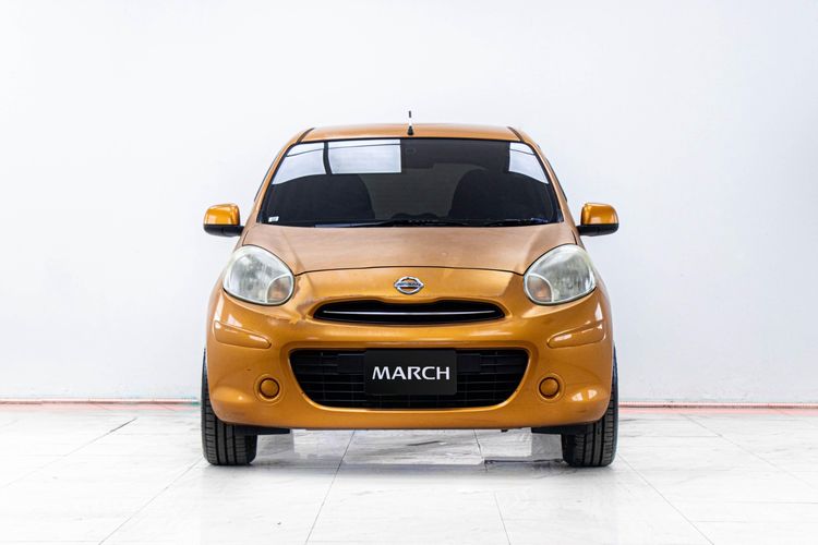 Nissan March 2012 1.2 E Sedan เบนซิน ไม่ติดแก๊ส เกียร์อัตโนมัติ ส้ม รูปที่ 4