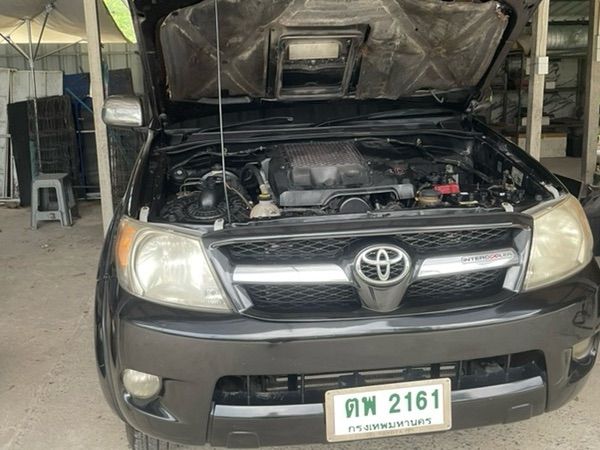 Toyota Hilux Vigo 2006 3.0 G Prerunner Pickup ดีเซล ไม่ติดแก๊ส เกียร์ธรรมดา ดำ รูปที่ 2