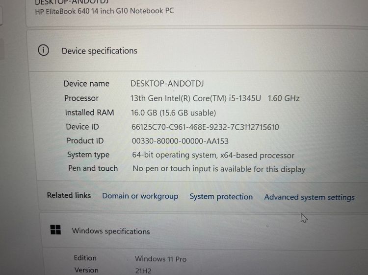 HP EliteBook 640 G10 i5 Gen 13 Ram 16 มีประกันศูนย์ สภาพสวย ราคาถูกใจ รูปที่ 5