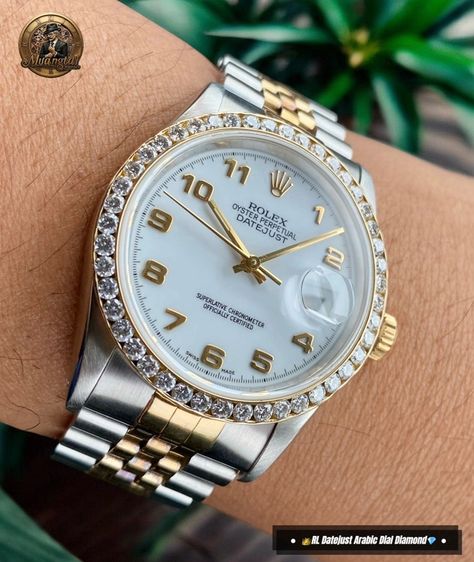 Rolex Datejust 16233 Original Arabic Tile White Dial Automatic Cal.3135 Swiss Jubille 18k&Steel รูปที่ 6
