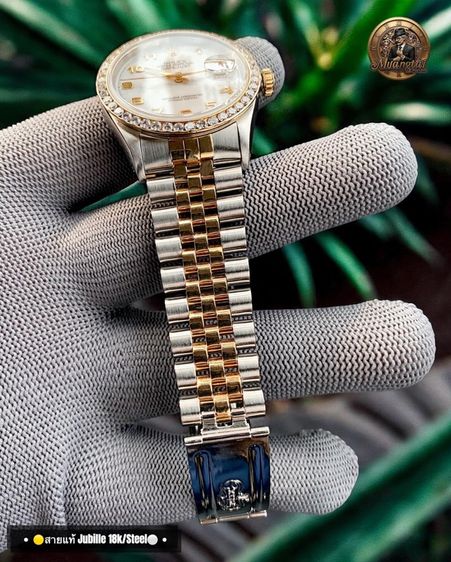 Rolex Datejust 16233 Original Arabic Tile White Dial Automatic Cal.3135 Swiss Jubille 18k&Steel รูปที่ 13