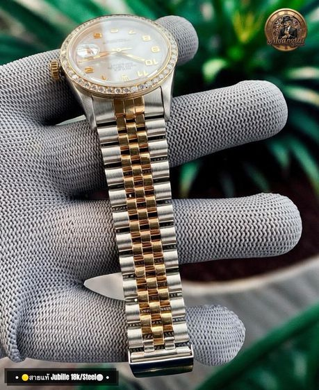 Rolex Datejust 16233 Original Arabic Tile White Dial Automatic Cal.3135 Swiss Jubille 18k&Steel รูปที่ 12