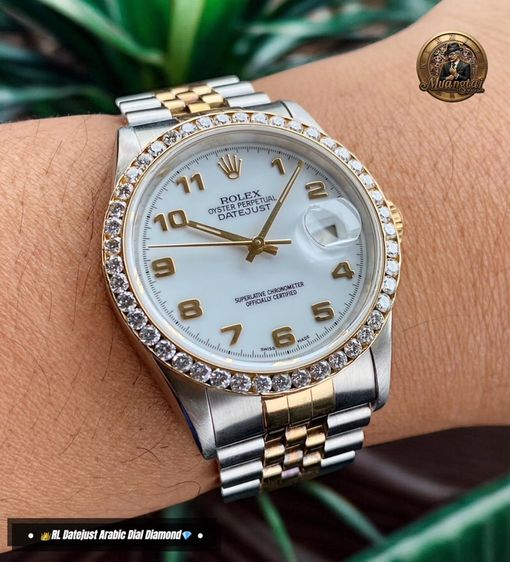 Rolex Datejust 16233 Original Arabic Tile White Dial Automatic Cal.3135 Swiss Jubille 18k&Steel รูปที่ 7