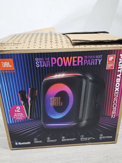 ขายลำโพงJBL PARTY BOXENCORE2พร้อม ไมค์ 2 ตัว
