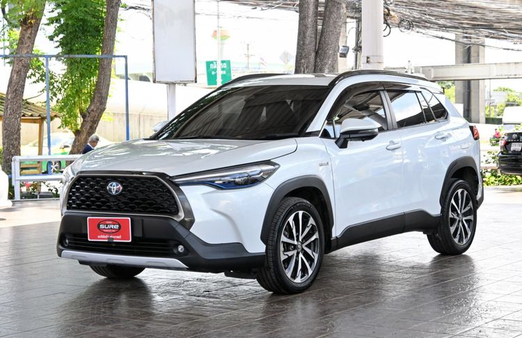 Toyota Corolla Cross 2020 1.8 Hybrid Premium Safety Utility-car ไฮบริด ไม่ติดแก๊ส เกียร์อัตโนมัติ ขาว