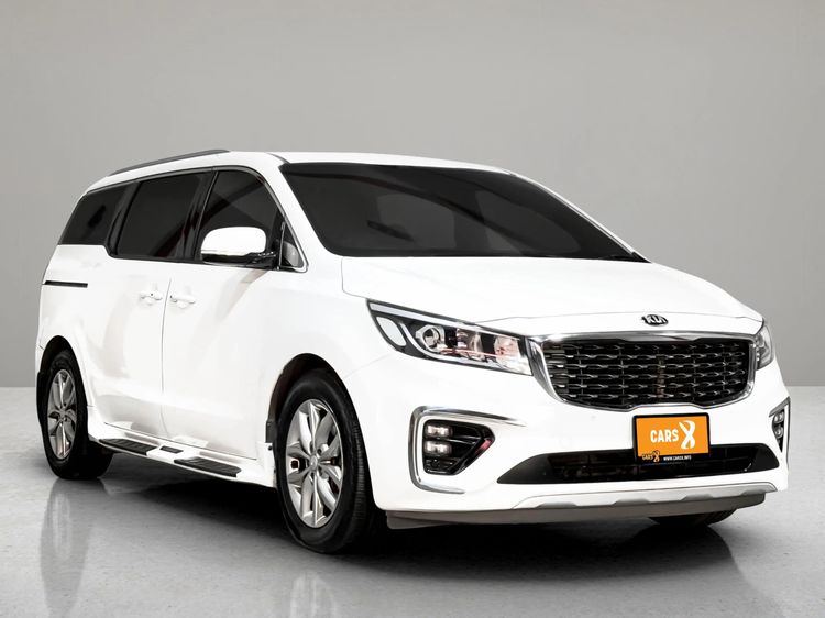 Kia Grand Carnival 2019 2.2 EX Van ดีเซล ไม่ติดแก๊ส เกียร์อัตโนมัติ ขาว