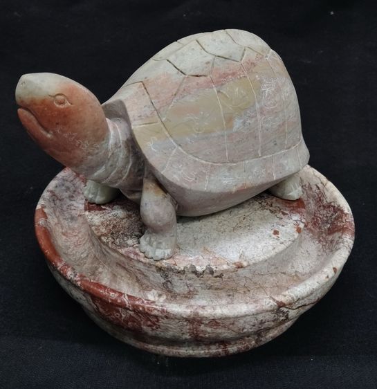 75476-เต่าหินแกะพร้อมถาด  ตัวใหญ่ ขนาดเต่า 7.5x4 สูง'3.5 นิ้ว ขนาดถาด 7.5 สูง 2 นิ้ว บูชาหน้าห้างร้าน ตั้งโต๊ะทำงาน เป็นศิริมงคล เรียกโชคลาภ รูปที่ 17