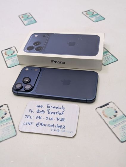 iPhone 17 Pro Max 256 Blue ศูนย์ไทย อุปกรณ์ครบยกกล่อง ขาดสายชาร์จ ประกันเหลือ 4 เดือน สุขภาพแบต 100 ขายตามสภาพ เพียง 35,990 บาท ครับ