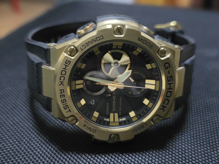 นาฬิกาข้อมือ G-Shock G-Steel รุ่นโทนสีดำทองยอดนิยมซีรีส์ GST-B100  มือ 2  รูปที่ 5