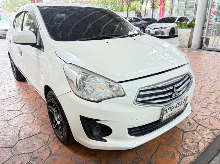 Mitsubishi Attrage 2014 1.2 GLX Sedan เบนซิน ไม่ติดแก๊ส เกียร์อัตโนมัติ ขาว