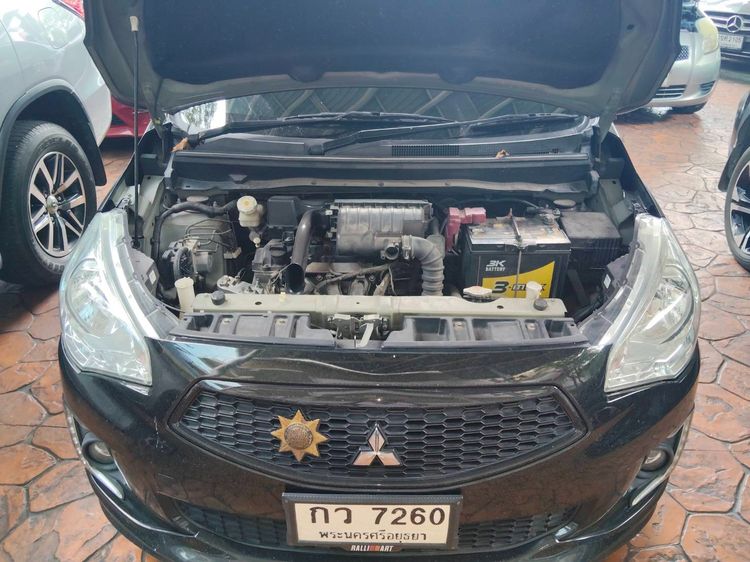 Mitsubishi Attrage 2019 1.2 GLX Sedan เบนซิน ไม่ติดแก๊ส เกียร์อัตโนมัติ ดำ รูปที่ 2