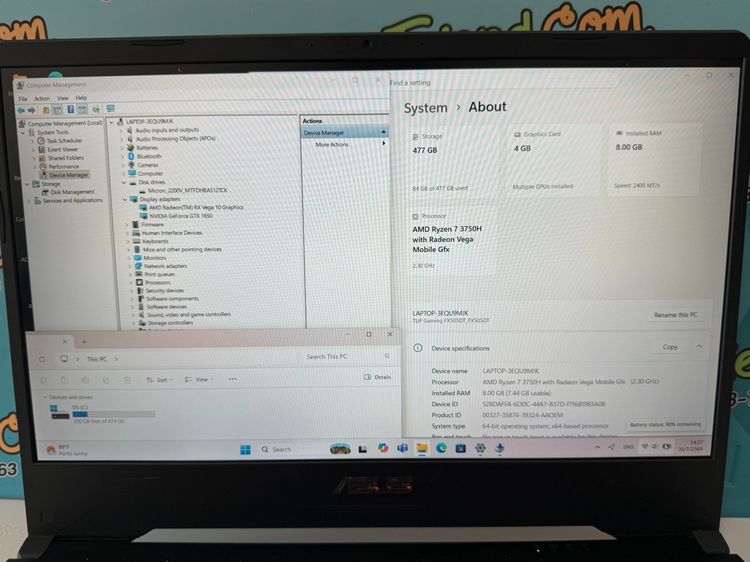 Asus TUF Gaming FX505DT-AL043T  รูปที่ 14