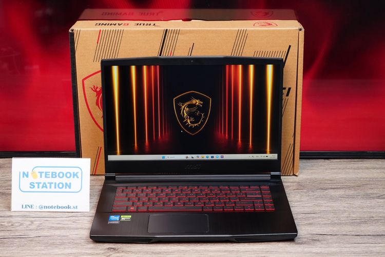 รุ่นอื่น ๆ วินโดว์ อื่นๆ ไม่ใช่ MSI Thin GF63 i5-11400H RTX2050(4GB) Ram24 SSD512GB+HDD1TB จอ15.6 FHD 144Hz สเปคสูง น้ำหนักเบา เครื่องสวย ครบกล่อง เพียง 17,990.-