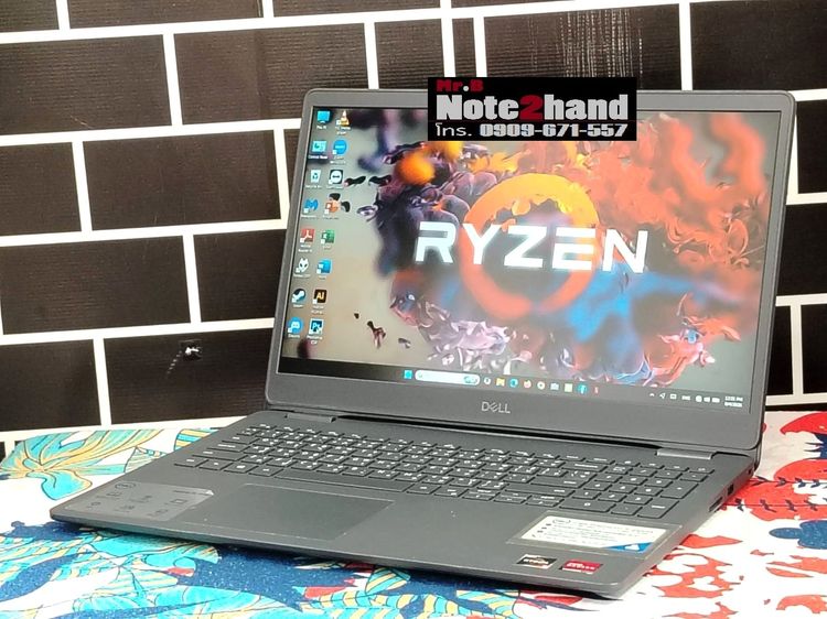 โน๊ตบุ๊คมือสอง DELL Ryzen 3 3250U จอ15.6”IPS แรม8+NVMe256+การ์ดจอ2GB+วินโดว์แท้