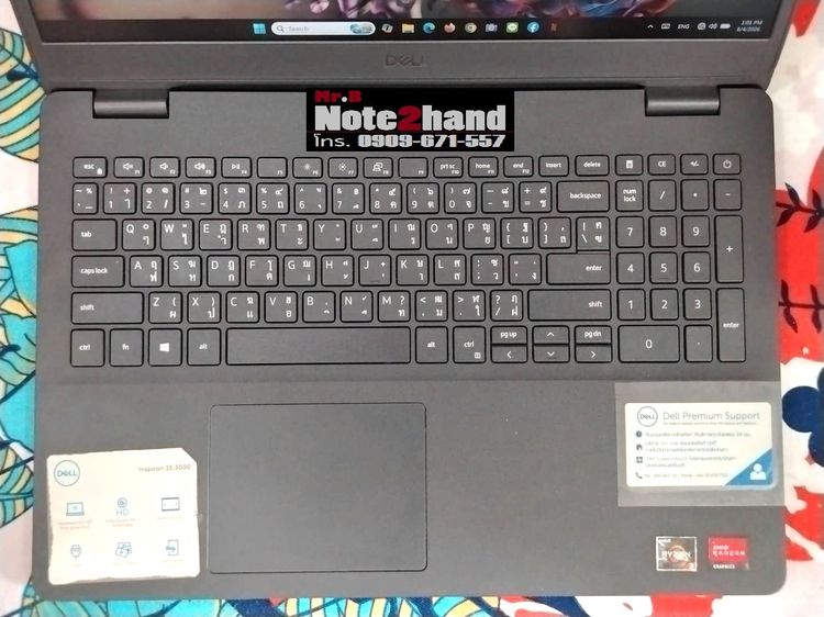 โน๊ตบุ๊คมือสอง DELL Ryzen 3 3250U จอ15.6”IPS แรม8+NVMe256+การ์ดจอ2GB+วินโดว์แท้ รูปที่ 5