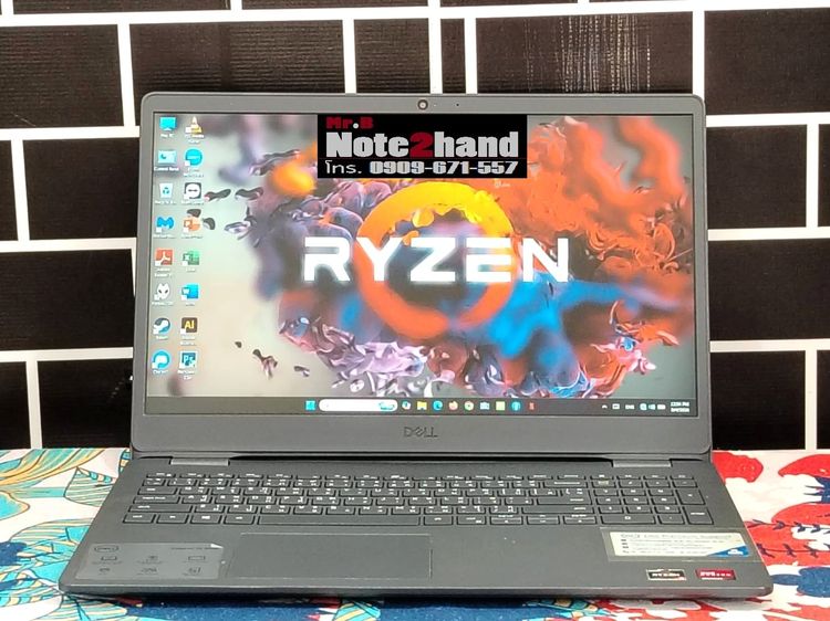 โน๊ตบุ๊คมือสอง DELL Ryzen 3 3250U จอ15.6”IPS แรม8+NVMe256+การ์ดจอ2GB+วินโดว์แท้ รูปที่ 2