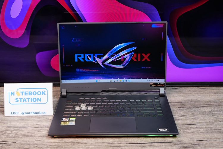 Asus ROG Strix G15 Ryzen9-5900HX Ram16 RTX3050Ti(4GB) SSD512 จอ15.6 FHD 144Hz เกมมิ่งสเปคสูง มีไฟRGBแบบจัดเต็ม เครื่องสวยพร้อมใช้งาน ขายเพีย รูปที่ 2