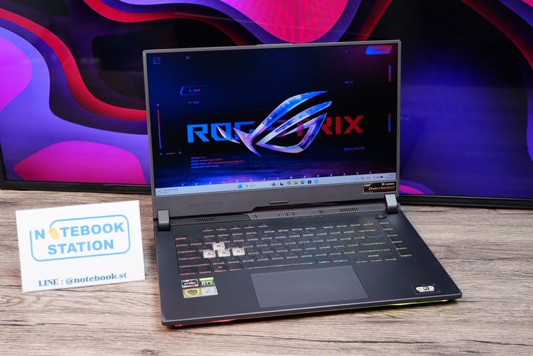 Asus ROG Strix G15 Ryzen9-5900HX Ram16 RTX3050Ti(4GB) SSD512 จอ15.6 FHD 144Hz เกมมิ่งสเปคสูง มีไฟRGBแบบจัดเต็ม เครื่องสวยพร้อมใช้งาน ขายเพีย รูปที่ 3